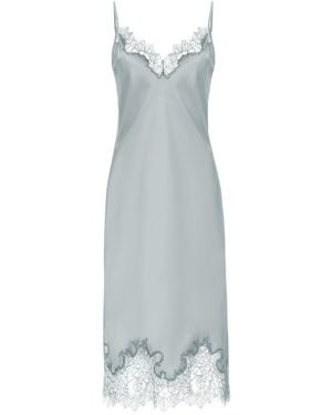 Avenue 8 Silk Lace Detailed Midi Cami Dress - Blue