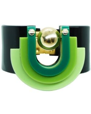 Gissa Bicalho Handmade Acrylic Bracelet Craft Verner - Green