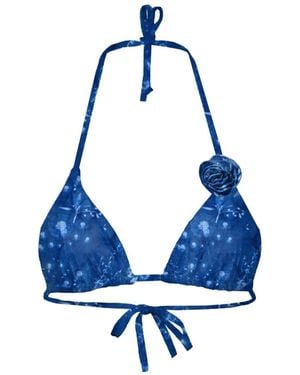 Blackbough Swim Parker Triangle Top Cyanotype - Blue