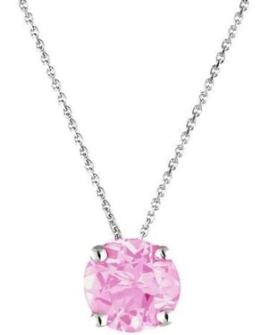 Augustine Jewels Sterling Topaz Necklace - Pink