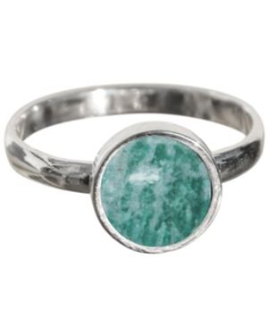 FV Jewellery La Stèle Amazonite Circle Ring - Green