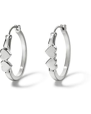 Déclarer Double Heart Buckle Hoop - Metallic