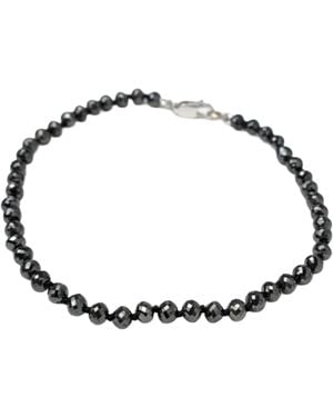 Rahul's Jewels 7 Genuine Diamond Strand Bracelet - Black
