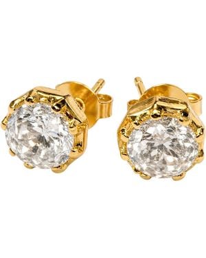 Native Gem Foundry Studs Georgian Collet Cz Earrings - Metallic