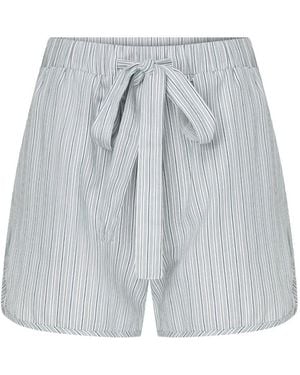 NAZLI CEREN Jeny Cotton Shorts - Gray