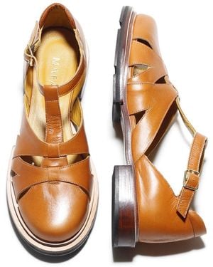 Mafalda Leather Fisherman Sandals - Metallic