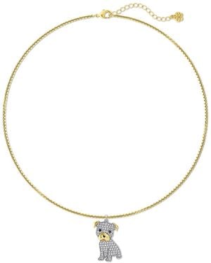 Cloud Haven Pit Bull Pendant Necklace - Metallic