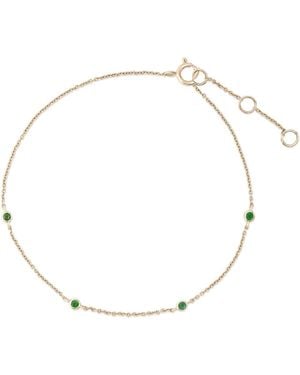 Zohreh Emerald Station Bracelet 9K - Metallic
