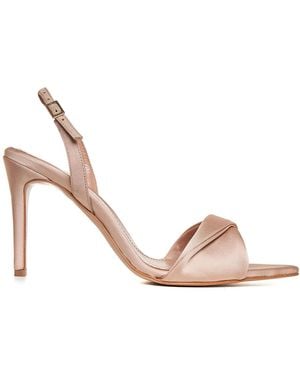 Ginissima Cleo Satin Sandals, Pointed Toe, Nude - Pink