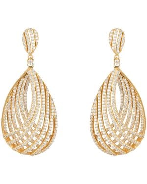 LÁTELITA London Vortex Teardrop Clip On Earrings - Metallic