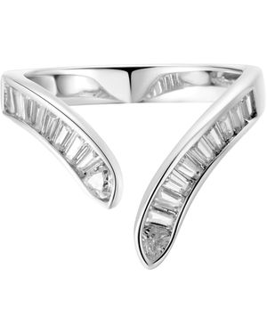 Onewildone You Look Happier Baguette Wishbone Ring - Metallic
