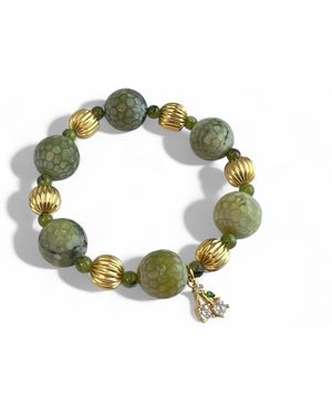 By Virgo Cosenza Jasper Beaded Bracelet - Green