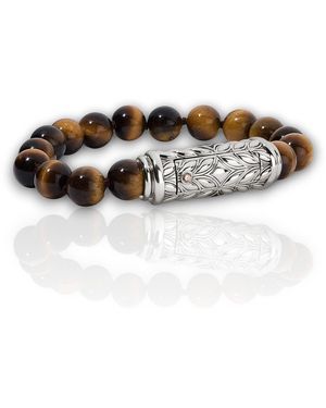 Daneila Léon Persian Shield Tiger Eye & Natural Diamond Bracelet - Brown