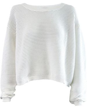 Vænn Lennox Crew Neck Jumper - White