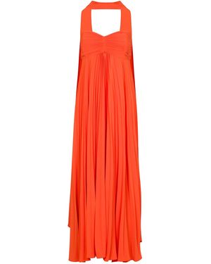 chinese dress ladies Felicity Orange Satin Asymmetric-Neck Maxi Dress With Feather Detail – Club  L London