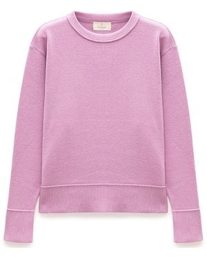 Peraluna Risu Flat Knit Seasonal Sweater - Pink