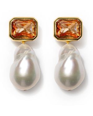 Kybele Studio Bloom Drop Earrings - Metallic