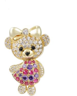 Arte Madrid Circus Bear Brooch - White
