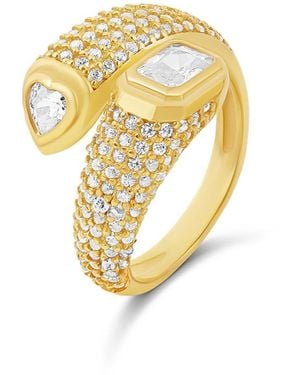 SHYMI Multi Shape Pave Wrap Ring - Metallic