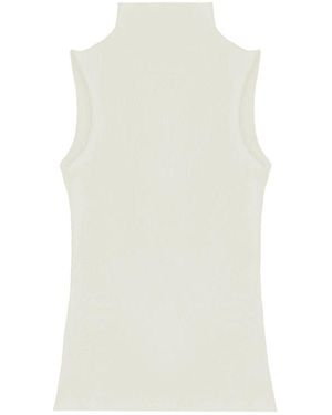 Rave on Trend Neutrals Sleeveles Turtleneck - White