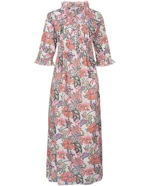 At Last Cotton Annabel Maxi Dress - Purple