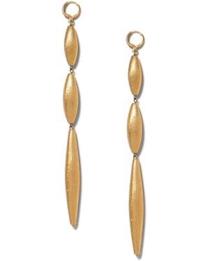 Jaredjamin Zeppelin Cora Three Drop Leverback Earrings - Metallic