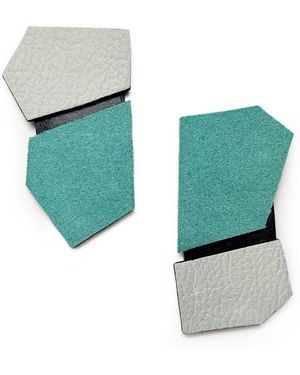 WAIWAI Angl Leather Earrings - Green