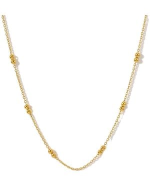 Elk & Bloom 14K Double Beaded Satellite Chain Necklace - Metallic