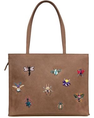 Simitri Bugged Tote - Brown