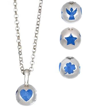 Myrto Katramadou Jewellery Melina Pendant Royal -Angel, Heart, Trefoil, Star - Blue