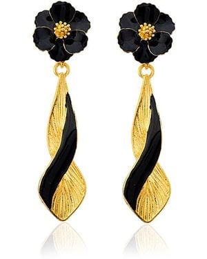 Milou Jewelry Infinity Drop Earrings - Black