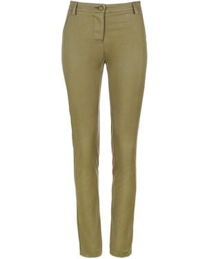 Conquista Fitted Full Length Trousers - Green