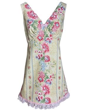 Couture to Your Door Neutrals Mini Summer Floral Dress - Multicolour