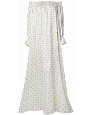 Love Letters X Dolce Mare Off Shoulder Day Dreamdress - White