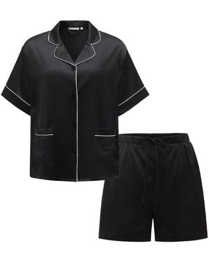NOT JUST PAJAMA Timeless Collection Short Pyjama Set - Black