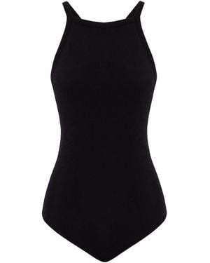 Peraluna Greta Halter Neck Bodysuit - Black