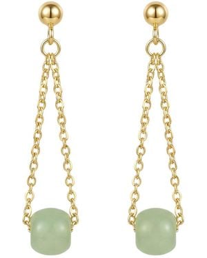 seree Zodiac Collection Libra Skinny Chain Jade Earrings - Blue