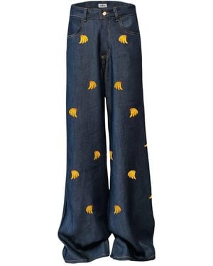 Pineapples Don't Have Sleeves These Jeans Are Bananas! - Blue