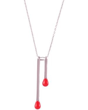 Lavan Eris Double Spark Necklace - White