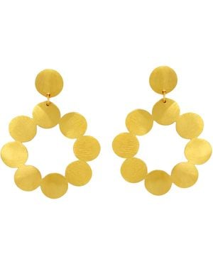 GEM BAZAAR Sun Disc Earrings - Metallic