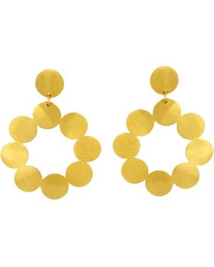 GEM BAZAAR Sun Disc Earrings - Metallic