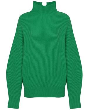 CALLAITE Pure Cashmere Angelina Turtleneck - Green