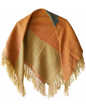 Charkha & Loom Vega Eri Silk & Wool Scarf - Brown