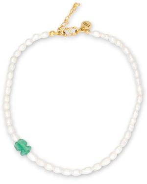 Kybele Studio Whimsical Charm Necklace With Aventurine & Pearls - White