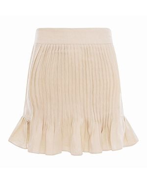 Underflirty Neutrals Breeze Linen Skirt - Natural