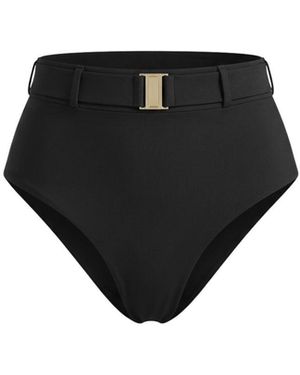 Veroni Swim Onyx High Waist Belted Bottom - Black