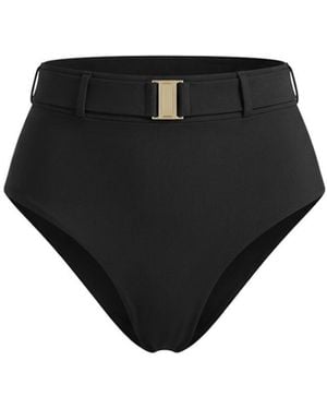Veroni Swim Onyx High Waist Belted Bottom - Black