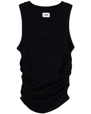 Vænn Shirred Muscle Tank - Black