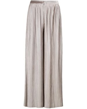 Boutique Kaotique Loose High Waisted Velvet Trousers - Grey