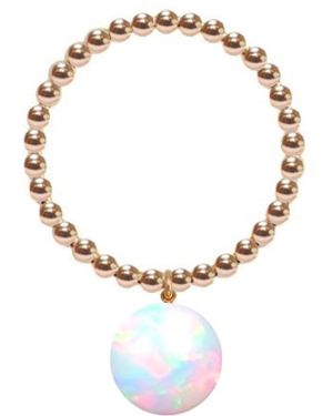 Ora Pearls Gold Orb Ring Opal - Metallic